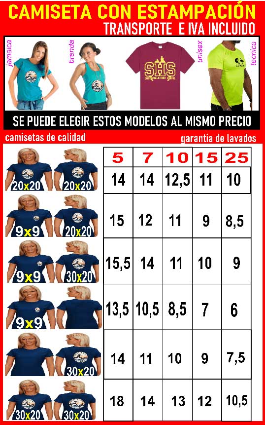 Camisetas despedidas Canet de En Berenguer